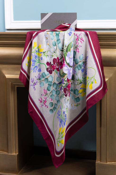 Capri Rosso | Pure Silk Twill Scarf